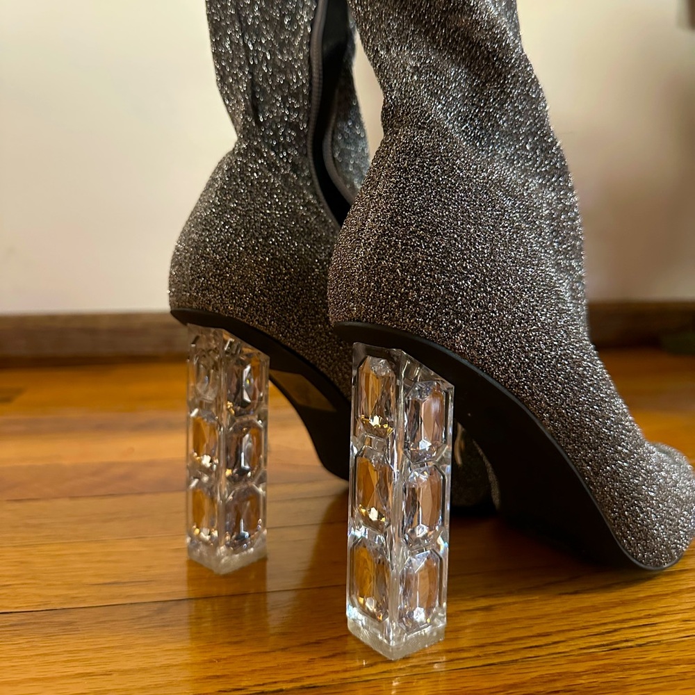 Fashion Nova Glitter Over the Knee Boot